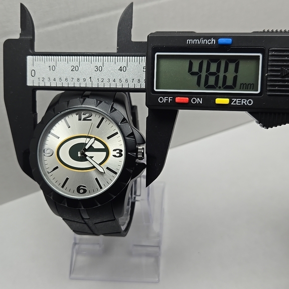 Green Bay Packers Game Time Watch Mens Black Band New Battery NFL Fan Gift - Picture 4 of 9